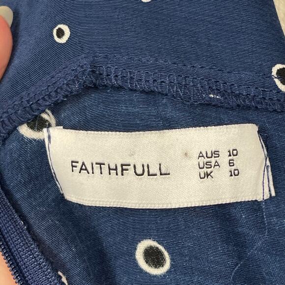 Faithfull The Brand Alto Dress Blue Polka Dot 6 - Picture 4 of 15